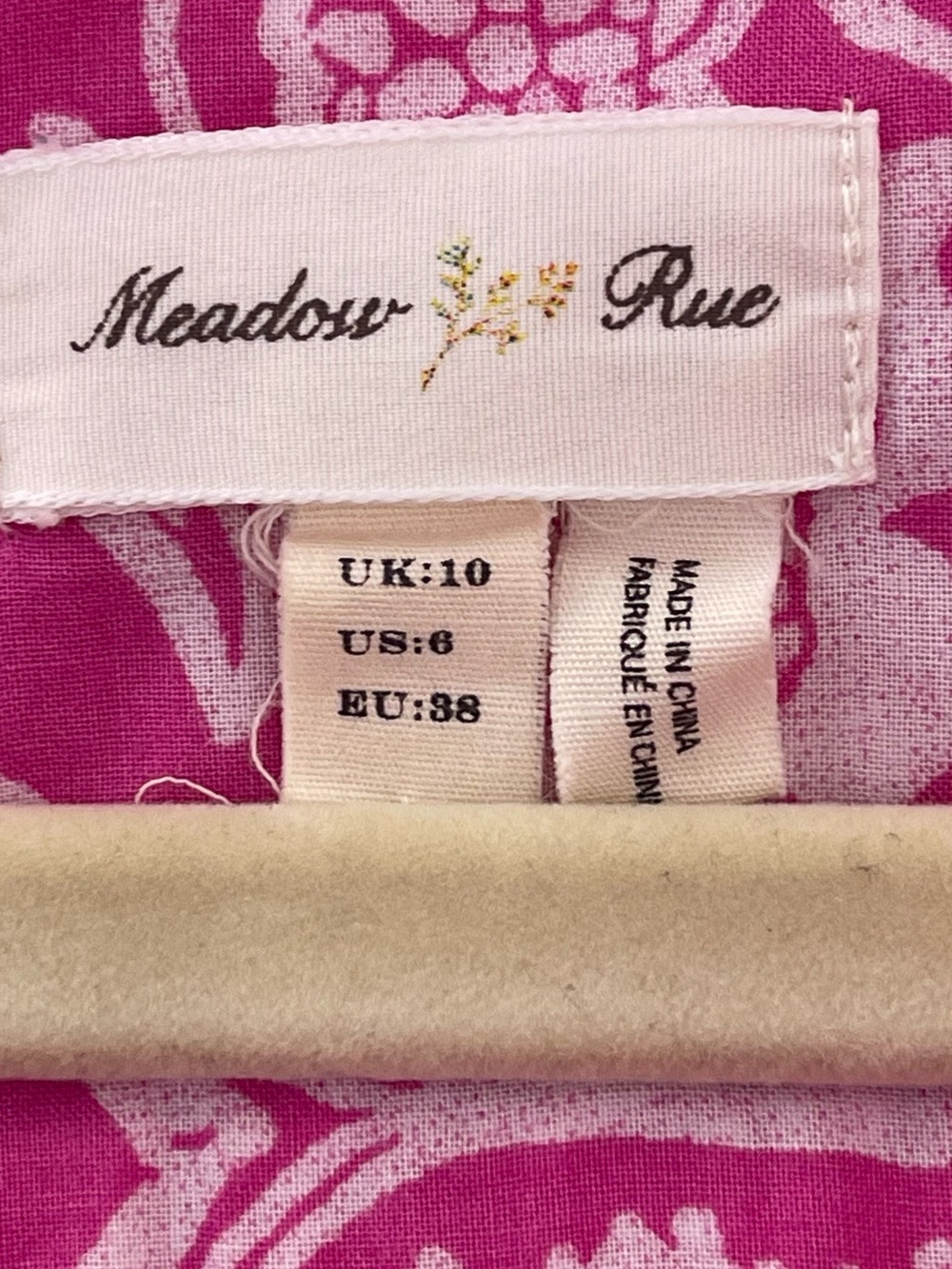 Anthropologie Meadow Rue Pink Floral 'Anila' Shirtdress - Size 6 - Picture 4 of 7